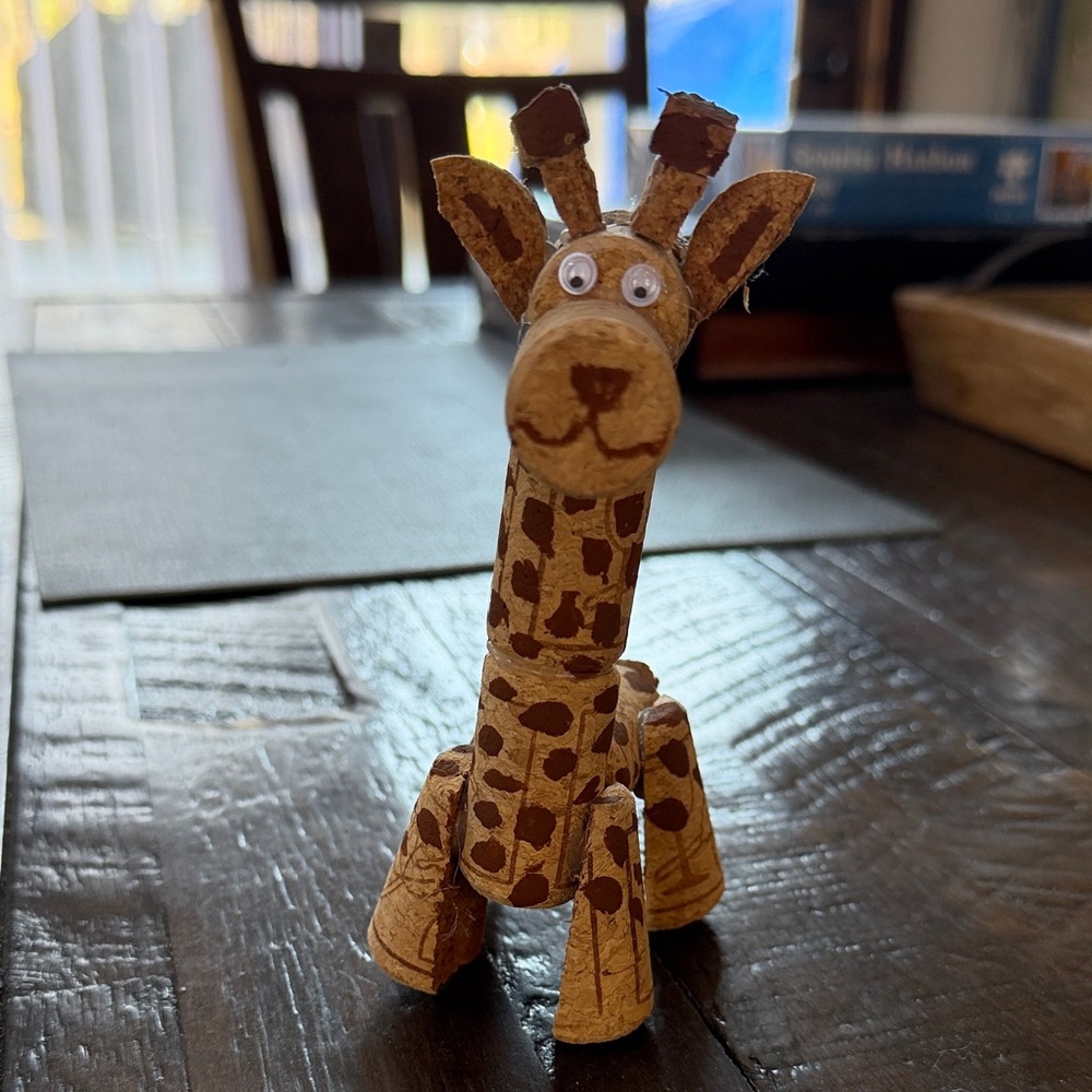 Handmade Cork Giraffe